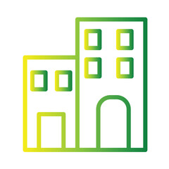 Tree Business City Gradient Icon