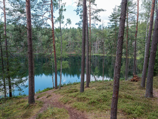 calm evening rest by the lake