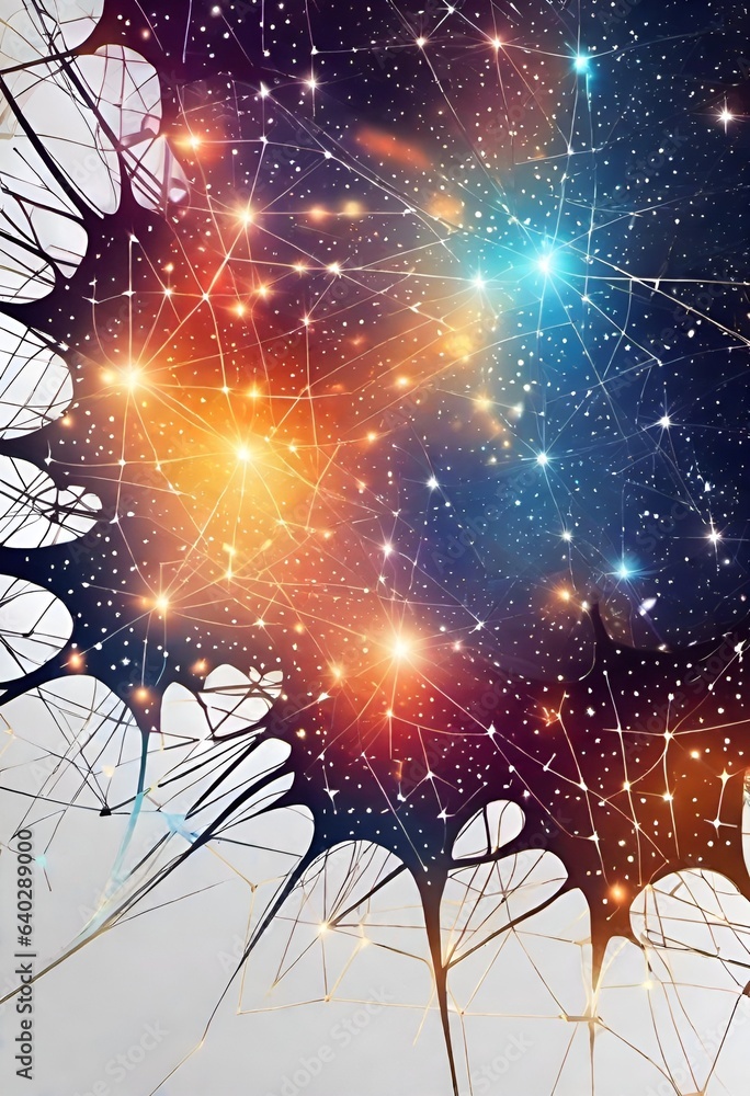 Poster bright color esoteric image. ai generative.