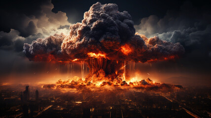 Fototapeta premium Explosive image of a nuclear bomb
