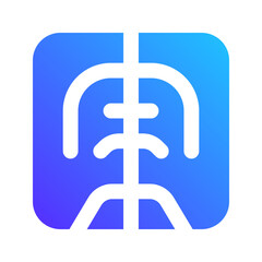 Obraz premium x ray gradient fill icon