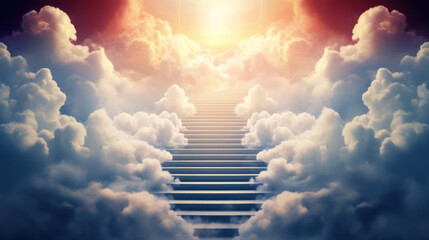 Stairway to Heaven, at Pearly Gates and the Divine Light from Above