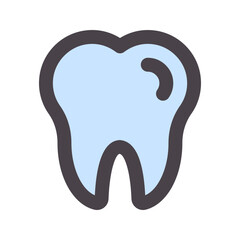 dental flat line icon