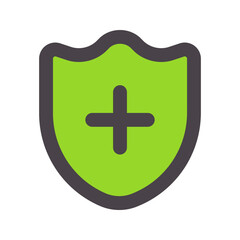 Fototapeta premium health insurance flat line icon