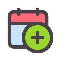 Obraz premium medical appointment flat line icon