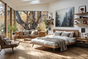 scandinavian modern house interior bedroom