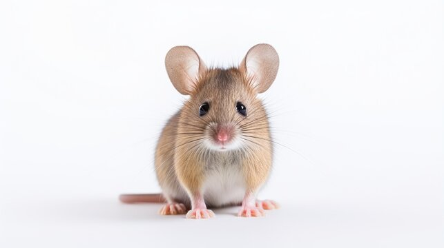 Image of a cute mouse on a white background.
