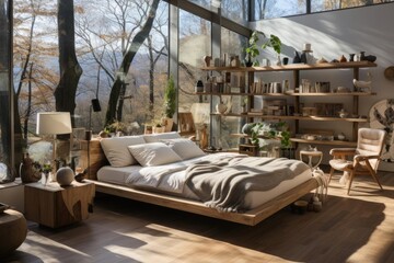 scandinavian modern house interior bedroom