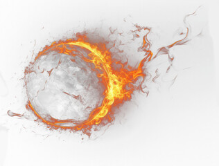 Burning Ball with a Tail VFX Element for Compositing Transparent Background	
