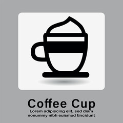 Coffee cup icon, hot coffee cup icon for use apps and websites vector illustration.