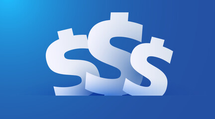 Obraz premium US Dollar sign background. Concept of money and success.