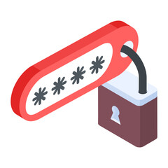 Security and Cybercrimes Isometric Icon