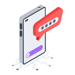 Security and Cybercrimes Isometric Icon