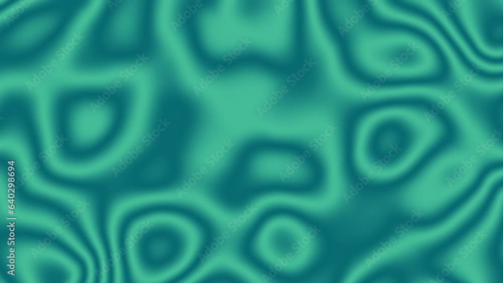 Poster seamless abstract psychedelic wavy background for loop playback. 4k video. green colors.