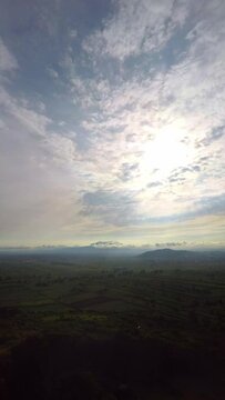 Volcanic Vista: Panoramic Glimpse of Malinche Volcano's Majesty in Mexico