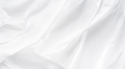 white transparent crumpled and creased plastic poster texture background wet plastic wrap on the white