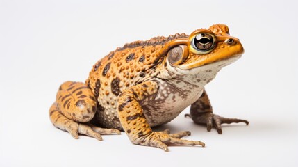 An image of a toad delicately arranged on a white background.