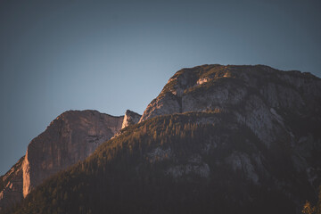 sunset in the mountains