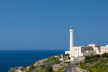 Santa Maria di Leuca lighthouse, Castrignano del Capo, Apulia region, Italy