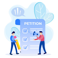 Illustration vector graphic cartoon character of petition