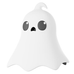 Cartoon ghost Halloween 3D render