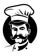 Chef icon, logo . Vector file
