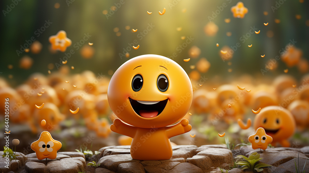 Poster a beautiful smile icon design made with generative ai