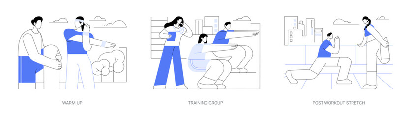 Training process isolated cartoon vector illustrations se © Visual Generation