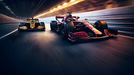 Formula one racing cars competing with each other, f1 race grand prix