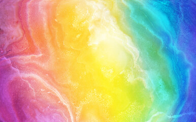 Hintergrund in Regenbogenfarben mit wellenartigen Linien,
die sich wie energetische Lebensadern...