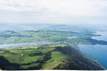 Obraz premium view from the top of the mountain Rigi