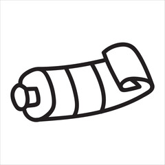 Tooth paste tube doodle vector illustration isolated on white