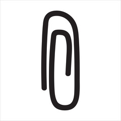 Paper clip doodle vector illustration isolated on white