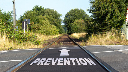 Obraz premium Street Sign to Prevention
