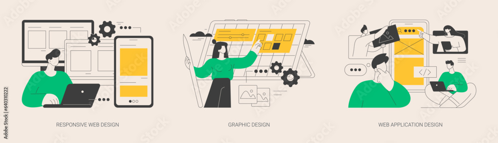 Canvas Prints graphic designer service abstract concept vector illustrations.