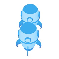 Space Rocket Ship. Concept of business product on a market. 3d render illustration