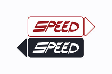 Speed ​​vector logo design icon symbol.