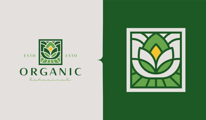 Leaf Flower Plant Logo Template. Universal creative premium symbol. Vector illustration. Creative Minimal design template. Symbol for Corporate Business Identity