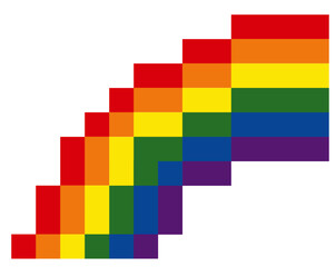 Half rainbow, symbol of the LGBTQIA+ movement. Pride