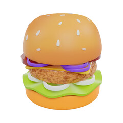 Burger isolated on white