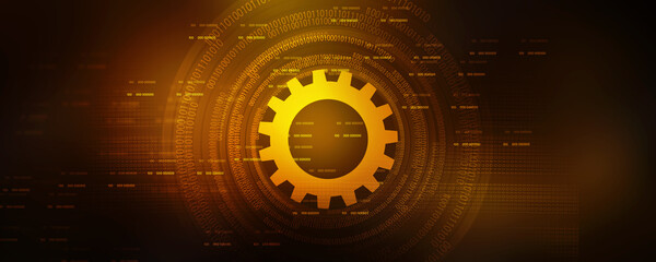 2d illustration abstract gear Network
