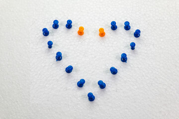 Heart Shaped Notice Board Pin