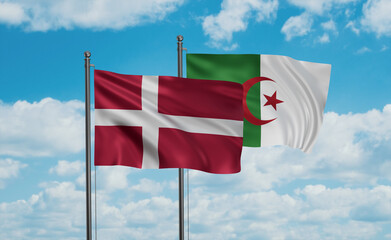 Denmark and Algeria national flag