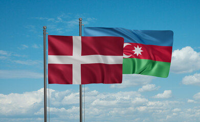 Azerbaijan and Denmark flag