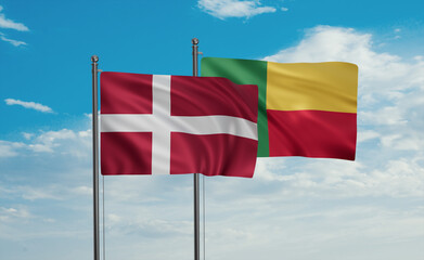 Benin and Denmark flag