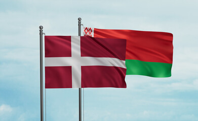 Belarus and Denmark flag