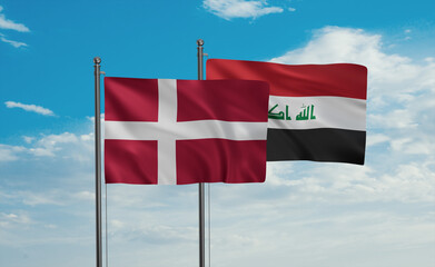 Iraq and Denmark flag