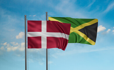 Jamaica and Denmark flag
