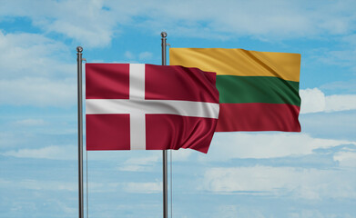 Lithuania and Denmark flag