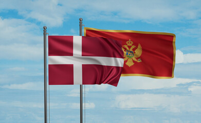 Montenegro and Denmark flag